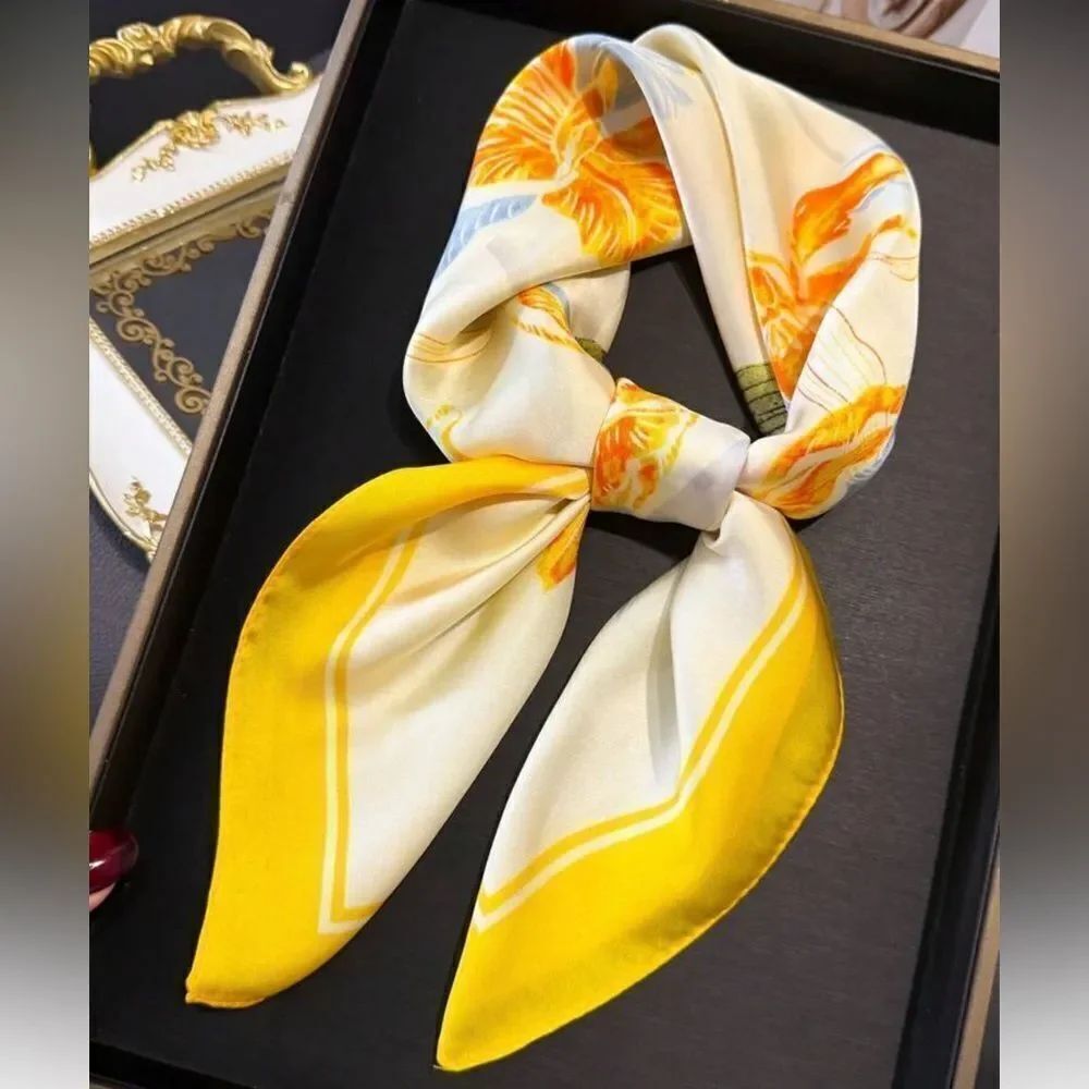 Floral Yellow Scarf S51